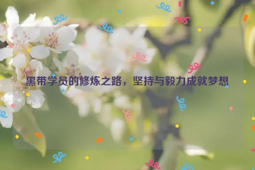 黑带学员的修炼之路，坚持与毅力成就梦想